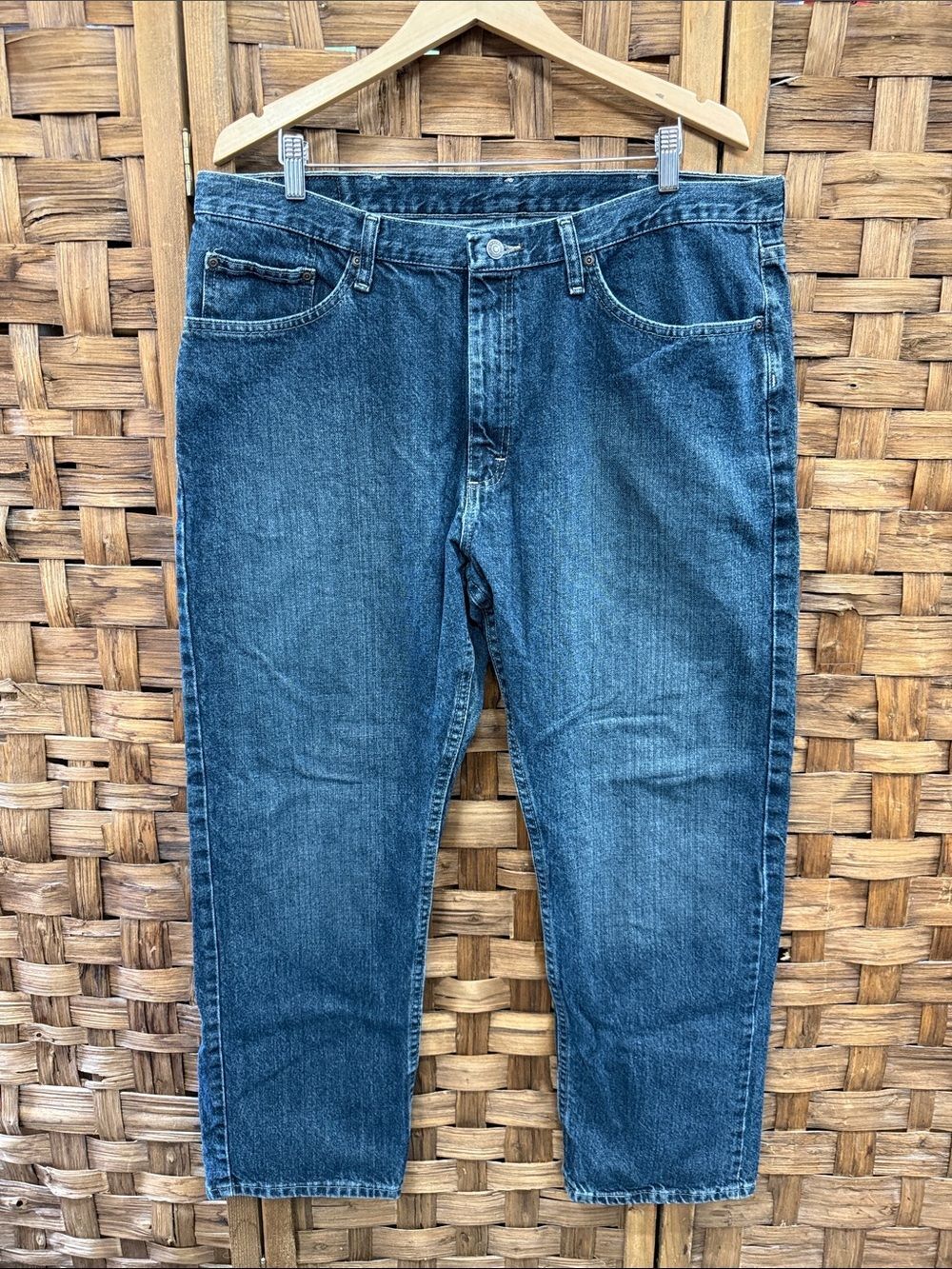Wrangler Men's Slim Straight Dark Blue Jeans